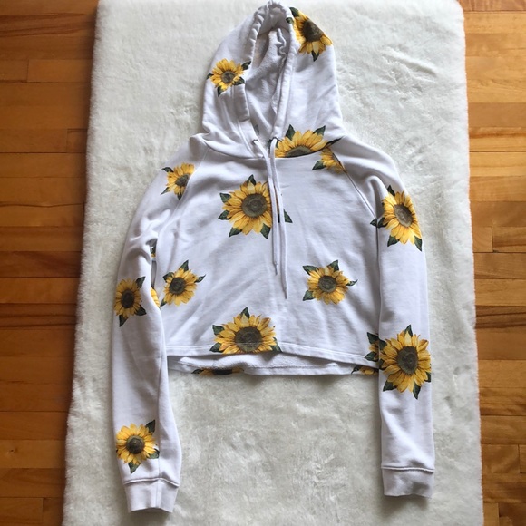 Cropped sunflower sweatshirt - Picture 1 of 4
